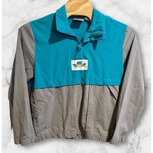 Vintage Nike pro club 1/4 zip long sleeve pull over color block Large